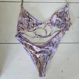 COPY - L*Space Purple Snake Print Bikini Set